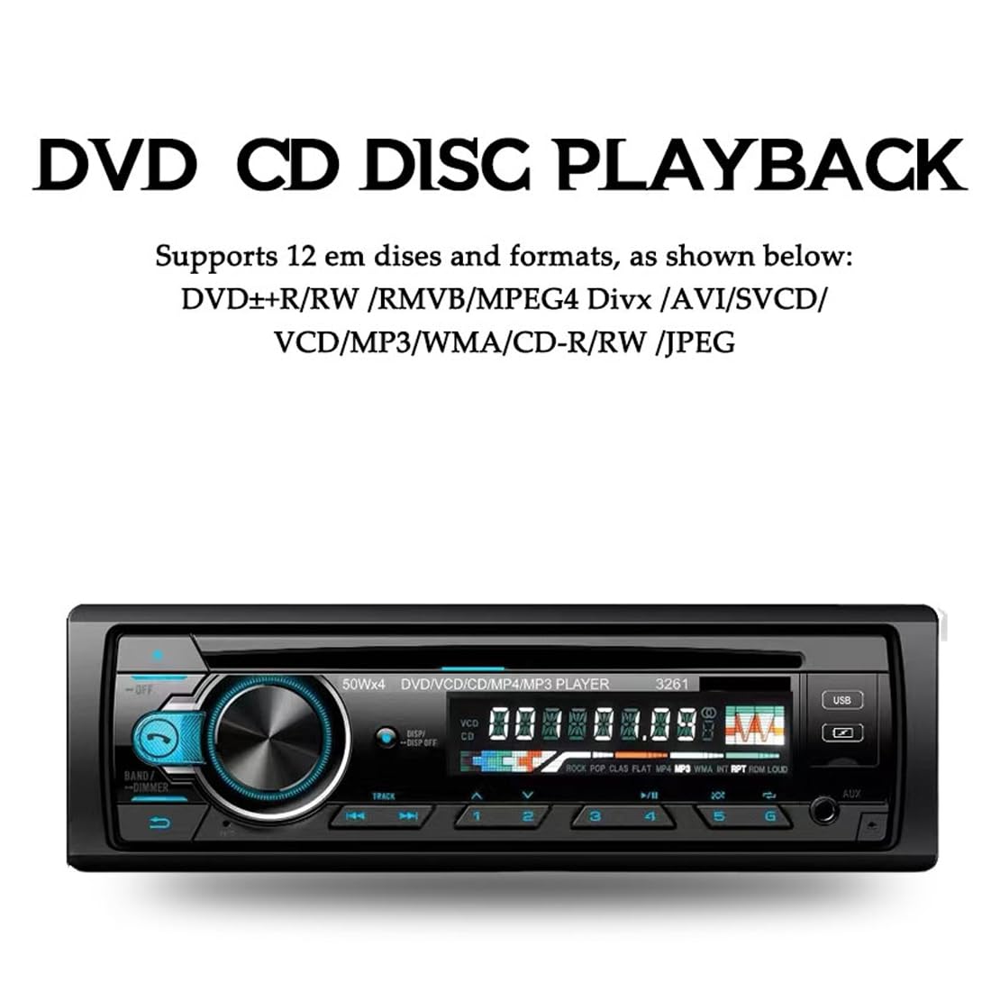 Amazon.co.jp: 1Din 24VカーDVDCDプレーヤーカーMP3ステレオカー